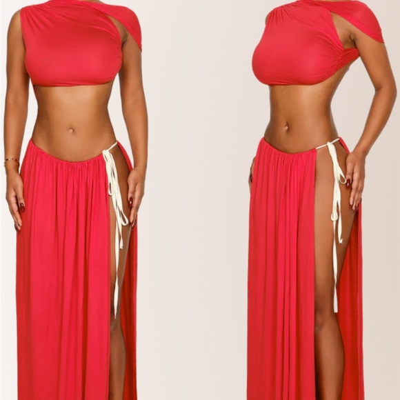 CouCoo Red Maxi Dress - Picture 1 of 1